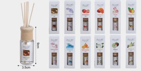 فواحة زجاج مع غطاء خشبي 50ml ( فواكه & ورود )